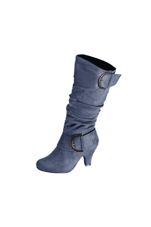 Women's High Boots Retro Tapered Booties Fashionable Heel Footwear for Everyday Style and Comfort