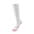 thumbnail image 1 of Women's High Compression Calf Socks Thin Breathable with Towel Bottom for Rope Skipping & Sports - Athletic Support Socks for Running & Workout - White, 1 of 6