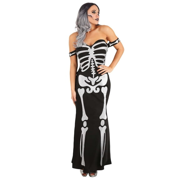 Women's High Fashion Skeleton Costume