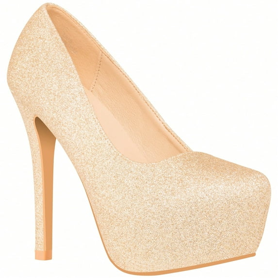 Women's High Heel Pump Closed Toe Platform Heels Dress Pumps