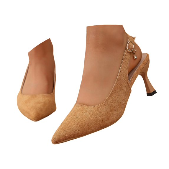 Women's High Heels Breathable Slip On Fashion Shoes Lightweight Classic Design for Casual Wear Spring Summer Fall