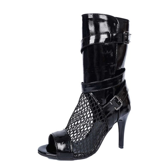 Women's High Heels Elegant Open Toe Platform Sandals with Mesh Weave Design for Evening Parties and Wedding Events