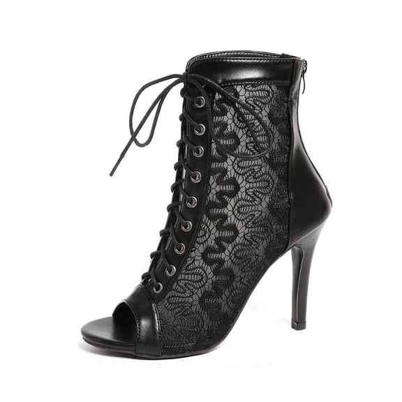 Women's High Heels Elegant Toe Stiletto Heels With Ankle Wrap Straps For Evening Party