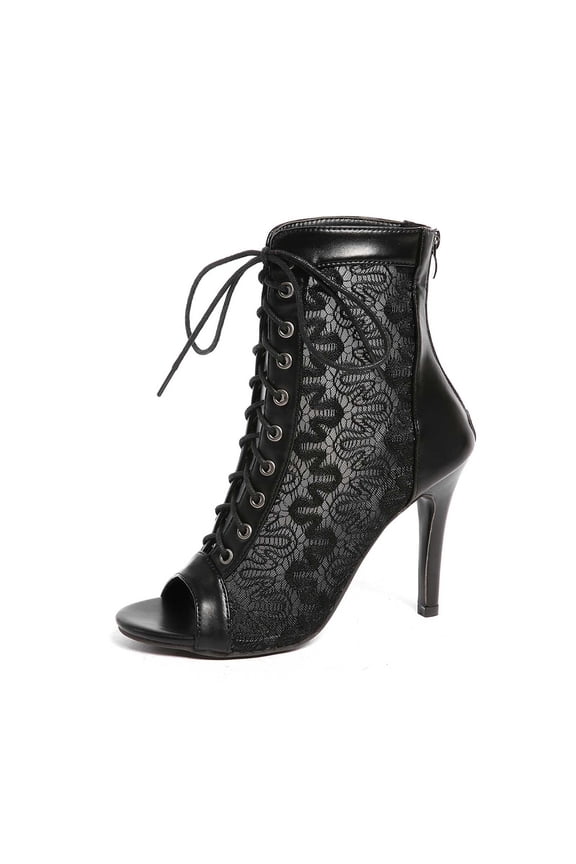 Women's High Heels Elegant Toe Stiletto Heels With Ankle Wrap Straps For Evening Party