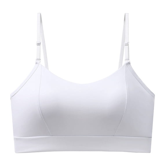 Women's High Impact Racerback Bra Women's Steel Ring Gathering Bra Underwear Daily Bra White Xl