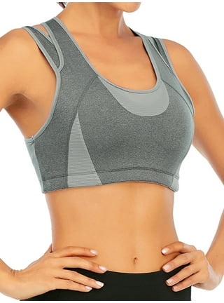Women's Zipper Front Bras Yoga Sports Bras Training Stretch Tank Top High  Impact Padded Bra Front With Zipper Closure