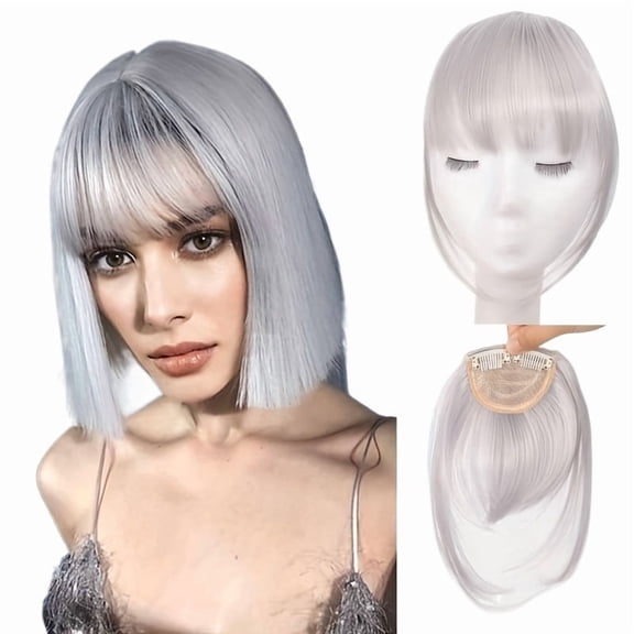 Women's High-Level Bangs with Sideburns - Chic and Versatile Hairstyle for Everyday Elegance