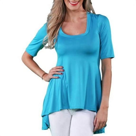 Women's High-Low Elbow-Length Tunic
