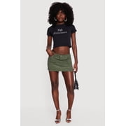 Womens High Maintenance Rhinestone Graphic Crop Top