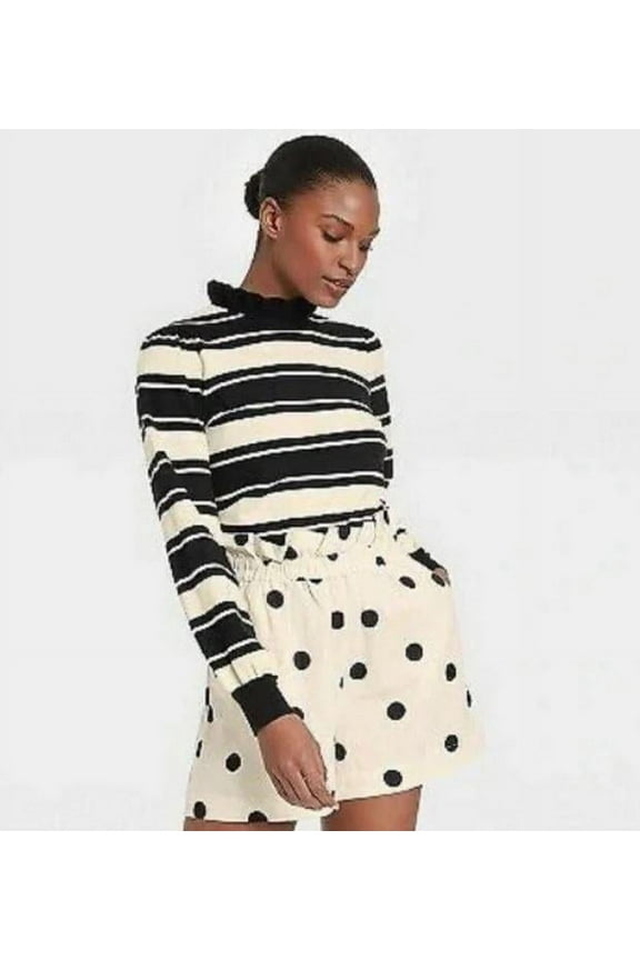 Women's High Neck Pullover Sweater - Who What Wear Black XS