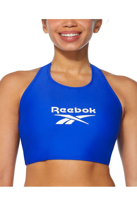 Women's High-Neck T-Back Bikini Top Blue S