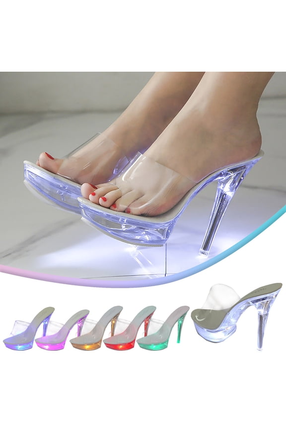 Women’s High Platform Heels Stiletto Sandals Open Toe Slip on Sexy Comfortable Dress Shoes Daily Party Wedding Bridal Pumps Green Size 7