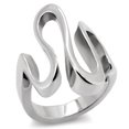 thumbnail image 1 of Luxe Jewelry Designs Women's High Polished Stainless Steel No Stone Engagement Ring - Size 9 (Pack, 1 of 2