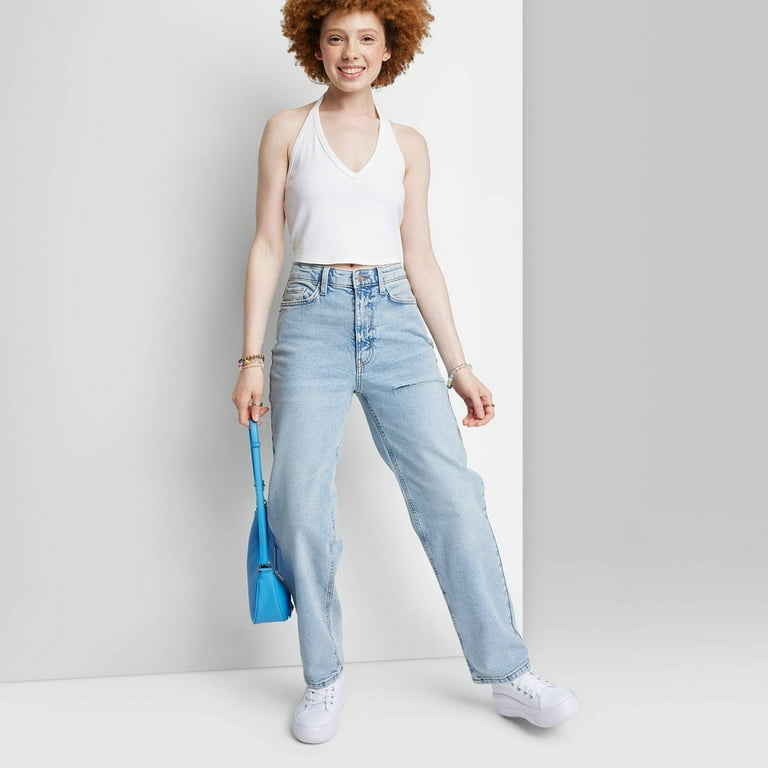 Relaxed straight jeans womens sale