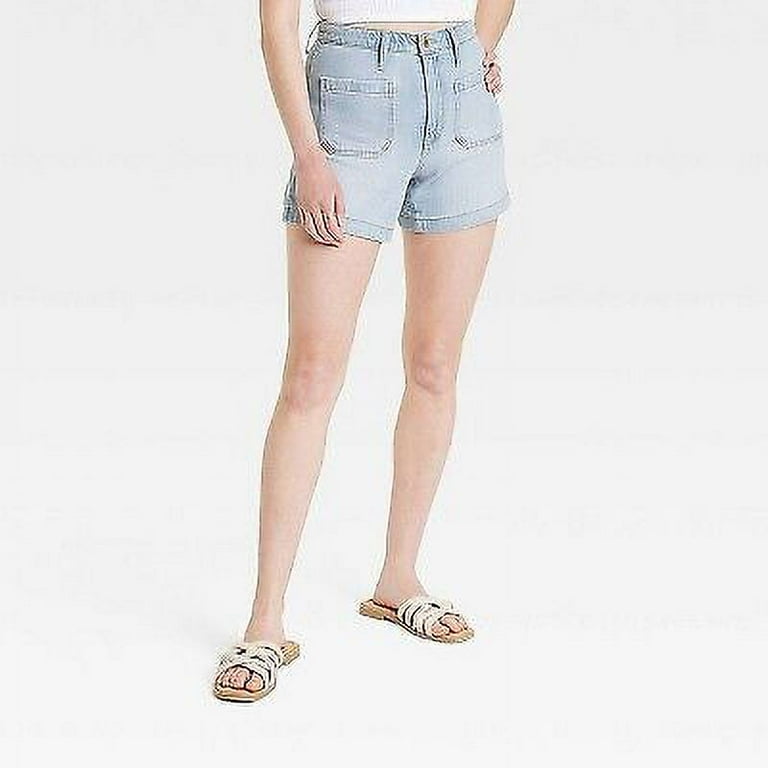 High rise midi shorts sale