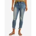 thumbnail image 1 of Women's High Rise Ankle Skinny Jean with Slant Fray Hem, 1 of 3