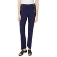 thumbnail image 1 of Women's High-Rise Bootcut Sailor Pants Collection Navy 4, 1 of 1