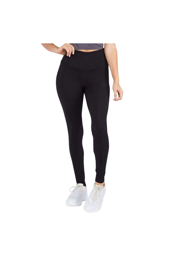Women's High Rise Casual Leggings, Black, S/M