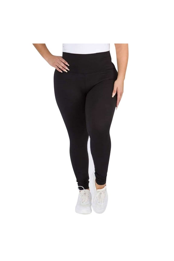 Women's High Rise Casual Leggings, Black, XL/XXL