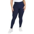 thumbnail image 1 of Women's High Rise Casual Leggings, Navy, L/XL, 1 of 3