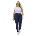 thumbnail image 1 of Couver Women's High Rise Casual Leggings, Navy, L/XL, 1 of 6