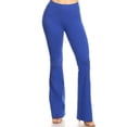 thumbnail image 1 of Women's High Rise Cotton Flare Leggings, Royal Blue, S, 1 of 5