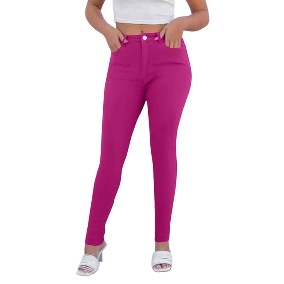 Women's High Rise Jean Pants Stretch Skinny Pencil Leg Denim Pant Casual Streetwear Work Office Jeans
