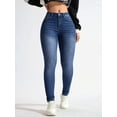 thumbnail image 1 of Women's High‑Rise Skinny Denim Jeggings, Stretch Fit Pants With Pockets, Casual Versatile Bottoms For Everyday Wear, 1 of 6
