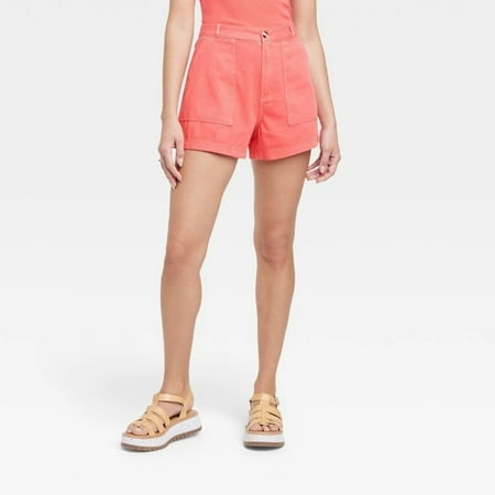 Red utility shorts best sale