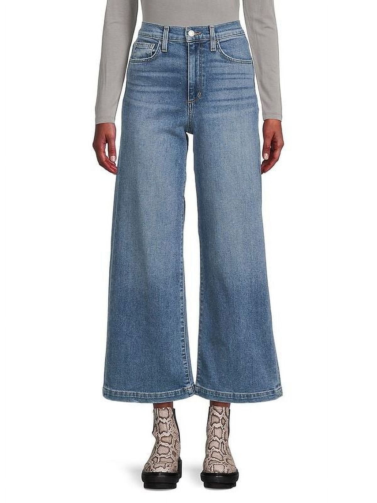 $99 Nina Parker Trendy Plus Size High-Waist Wide-Leg Jeans Blue Size 18W
