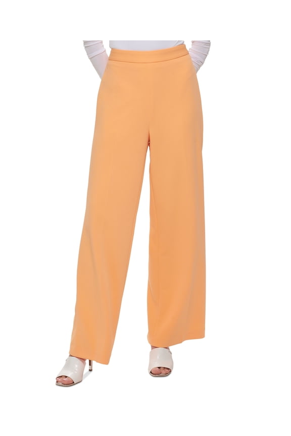 Women's High Rise Wide-Leg Pull-On Pants Melon 10