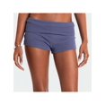 thumbnail image 1 of Women's High-Stretch Low-Waist Blue Lounge Shorts Fold-Over Cute Casual Design Summer Casual Bottoms Yoga Shorts, 1 of 6