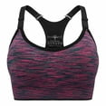 thumbnail image 1 of Women's High Support Racerback Sports Bra Adjustable Cami Bra Athletic Tops with Removable Pads, 1 of 8