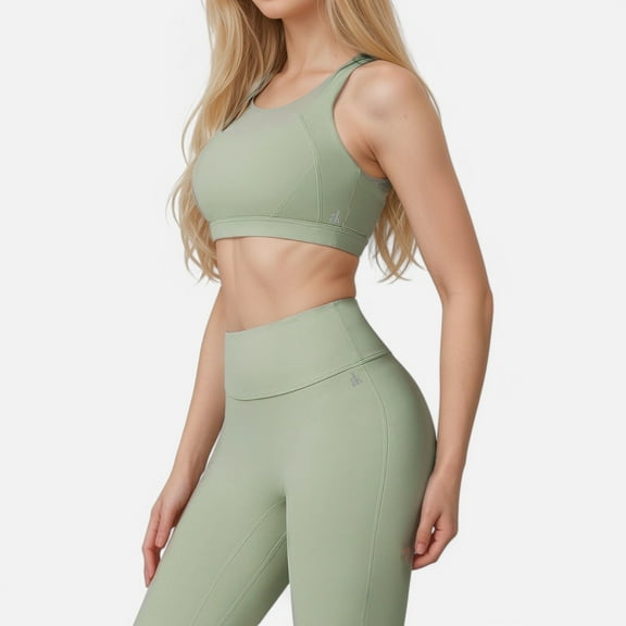 Women's High Support Scoop Neck Sports Bra - X Large, Green