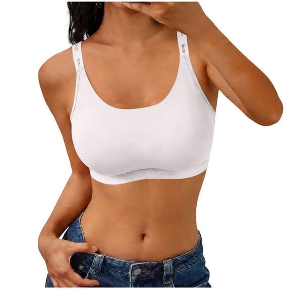Women's High Support Sports Bra Padded Wireless Bralette Removable Cups Moisture Wicking Breathable Top Everyday Wear