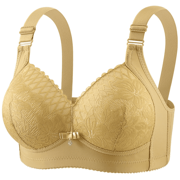 Women's High Support Wireless Bra Adjustable Strap Full Coverage Push Up Comfortable No Underwire Plus Size Bra
