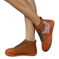 thumbnail image 1 of Women's High-Top Lace-Up Sneakers, Round Toe Flat Casual Shoes with Cat Design, 1 of 5