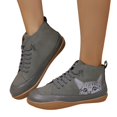 thumbnail image 1 of Women's High-Top Lace-Up Sneakers, Round Toe Flat Casual Shoes with Cat Design, 1 of 3