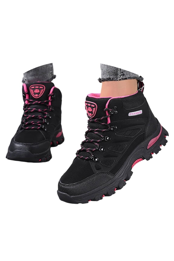 Women's High Top Outdoor Sneakers for Hiking Rock Climbing and Athletic Training with Enhanced Durability and Superior Traction Grip