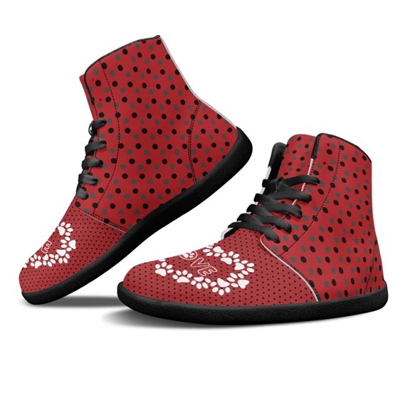 Women's High Top Sneakers Christmas Shoes Comfort Wide Toe Box Barefoot Shoes Tennis Shoes Classic Casual Tennis Shoes