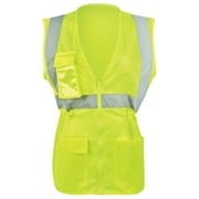 Women's High Visibility Safety Vest with Reflective Strips, Type R Class 2, XL, Lime, SAFEGEAR