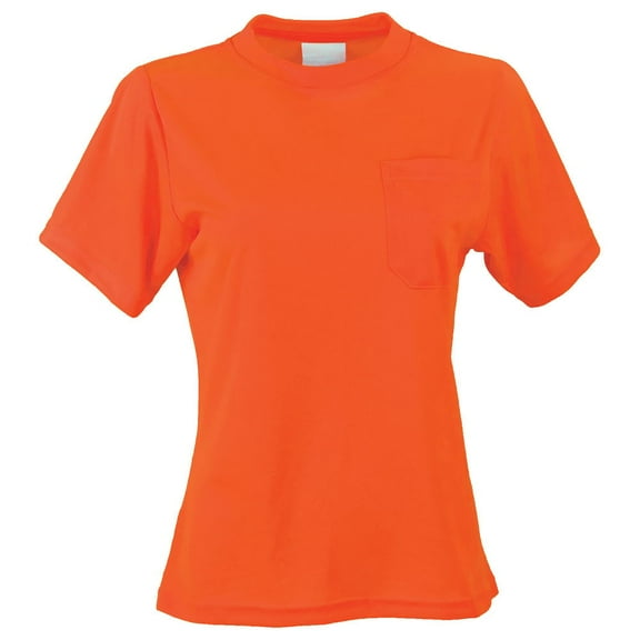 Women's High Visibility Short-Sleeve T-Shirt with Pocket, Non-Certified, Orange, 2XL, SAFEGEAR