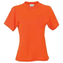 Women's High Visibility Short-Sleeve T-Shirt with Pocket, Non-Certified, Orange, XL, SAFEGEAR