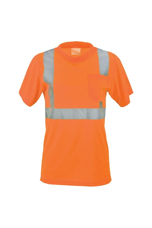 Women's High Visibility Short-Sleeve T-Shirt with Pocket, Type R Class 2, Orange, 3XL, SAFEGEAR