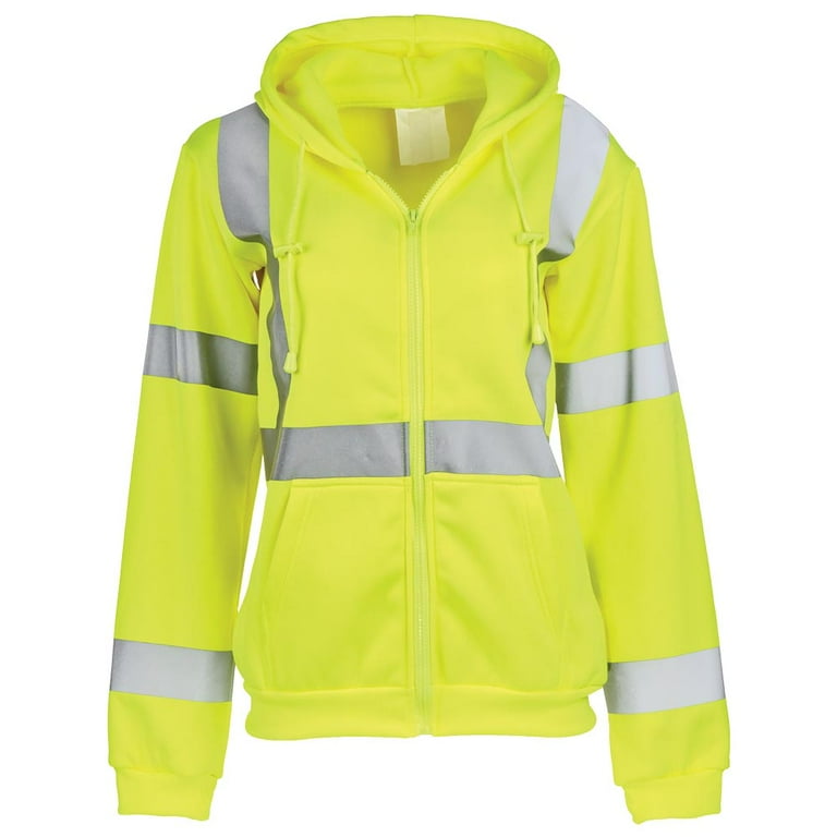 Women s High Visibility Zip Sweatshirt Type R Class 3 3XL SAFEGEAR