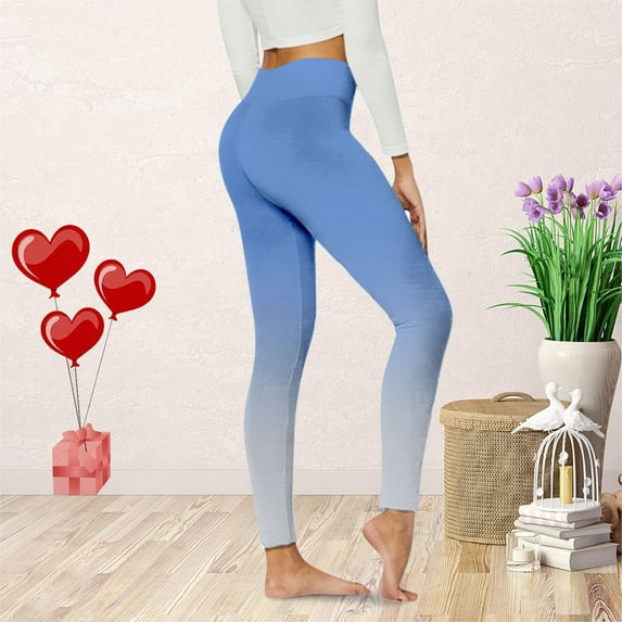 Women's High Waist 3D Print Christmas Yoga Pants, Slim Fit Festive Leggings with Holiday Designs, Comfortable Workout Tights for Seasonal Fitness and Casual Wear Blue