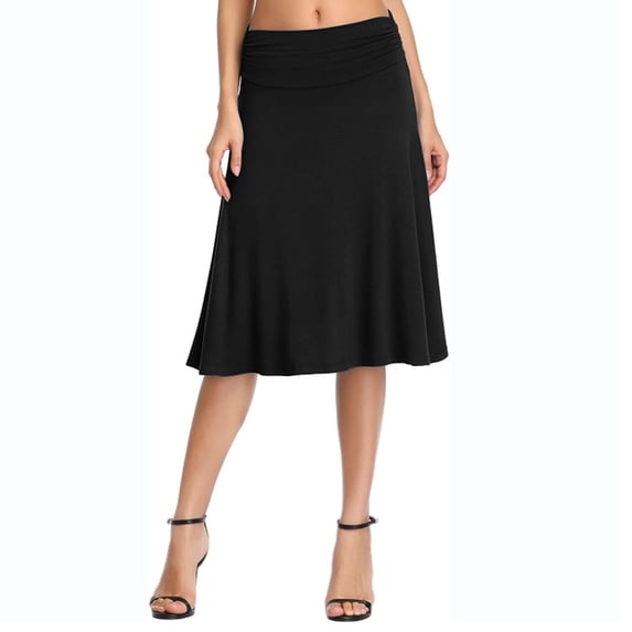 Women's High Waist A Line Midi Skirts Spring Summer Casual Skirt