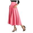 thumbnail image 1 of Women's High Waist A Line Skirt Casual Length Ankle Flowy Comfortable Stretchy Fashionable Versatile Summer, 1 of 1