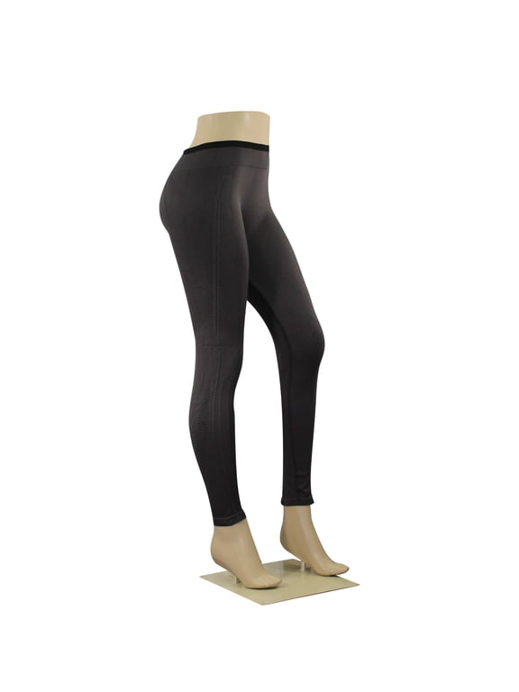Women's High Waist Active Leggings Slimming Seamless Compression Fit Pants Workout Tights Grey