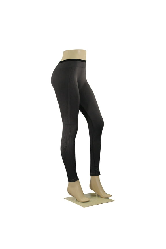 Women's High Waist Active Leggings Slimming Seamless Compression Fit Pants Workout Tights Grey